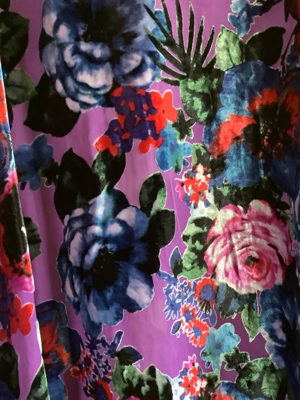 Johnny Was Burnout Velvet And Silk Shawl Phantasma OS - Picture 13 of 16